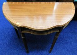 A hall half table with serpentine front & drawer 3