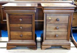 A pair of Willis & Gambier bedside solid wood draw