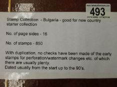 A stamp album relating to Bulgaria approx. 850 sta