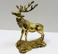 A large brass reindeer 14.75in high