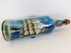 A ship in a bottle. Provenance - formerly the prop