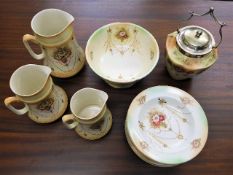 Sixteen pieces of Crown Devon wares including a gr