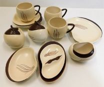 Fourteen pieces of retro Carlton Ware tea wares