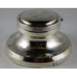 A Birmingham silver inkwell 3.25in wide x 2in high