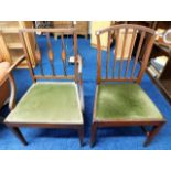 Two c.1800 chairs, one inlaid