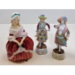 A Royal Doulton Peggy HN2038 figure twinned with a