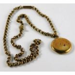 An antique necklace & pendant, necklace tests as 9