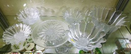 Ten pieces of Dartington crystal glassware