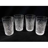 A set of four Waterford crystal cut glass tumblers