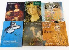 Six art books including J. W. Waterhouse, Degas, G