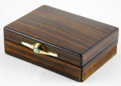 A c.1900 rosewood vesta case with French marked 18