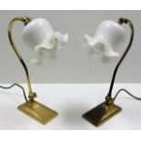 A pair of vintage Christopher Wray brass table lam