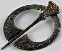 A 1964 Birmingham silver Celtic penannular brooch