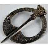 A 1964 Birmingham silver Celtic penannular brooch