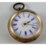 A 9ct gold cased pocket watch a/f 33.8g inclusive