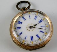 A 9ct gold cased pocket watch a/f 33.8g inclusive