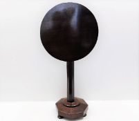 A 19thC. mahogany tilt top pedestal table 27in hig