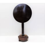 A 19thC. mahogany tilt top pedestal table 27in hig