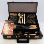 A cased sixty eight piece gold plated Crown Collec
