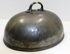 A 19thC. pewter cloche 16.75in wide. Provenance: F