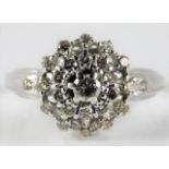 A 14ct white gold ring set with approx. 1ct diamon