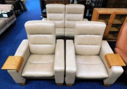 An Ekornes Stressless three piece retro style suit