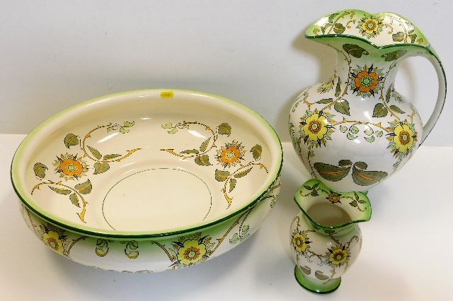 A c.1900 decorative Middleport pottery matching wa