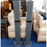 A pair of tall Bang & Olufsen floor standing speak