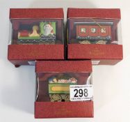 Three boxed Villeroy & Boch Christmas tree train d