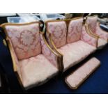 A Regency period French four piece suite including