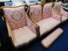 A Regency period French four piece suite including