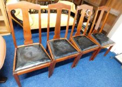 Four matching mahogany chairs