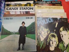Approx. 55 vinyl LP's & records including Candi St