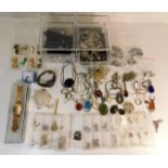 A quantity of costume jewellery items including si