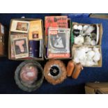Several boxes of sundry items including commemorative ware & drinking glasses