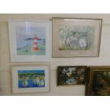 Two framed limited edition prints, signed, twinned