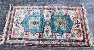 An early 20thC. Turkish style rug 77in x 41in