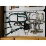 Two wall mountable horse tack items twinned with v