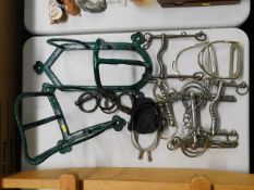 Two wall mountable horse tack items twinned with v