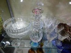 A set of eight Waterford crystal cocktail glasses