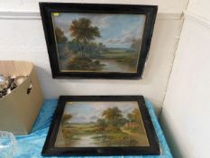 Two late Victorian landscape oils