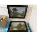 Two late Victorian landscape oils