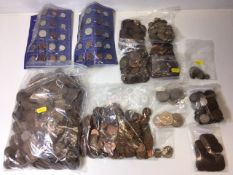 A quantity of mixed mostly copper coinage includin