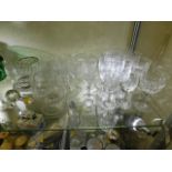 A quantity of cut glass crystal wares