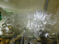 A quantity of cut glass crystal wares
