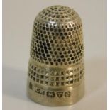 A Chester silver Charles Horner thimble