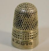 A Chester silver Charles Horner thimble