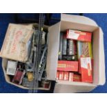 Two boxes of railway items, some boxed including H