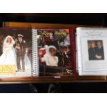 Two Royal wedding stamps album mostly depicting Sa