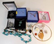 A quantity of costume jewellery items